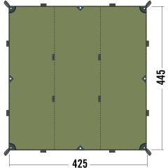 TARP 1 TC - Toile coton Tatonka imperméable 425 x 445 - Beige