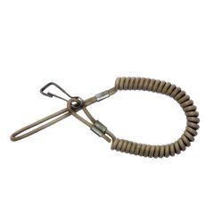 DRAGONNE RENF KEVLAR SABLE - AVEC BAGUE SERTIE NOIRE - PASSANT DE 68MM