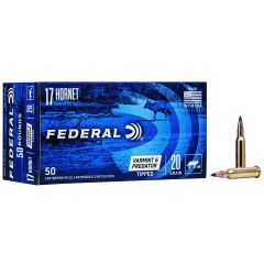 Munitions FEDERAL C/17 Hornet 20gr Tipped "Varmint / Predator" - Boîte de 50