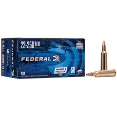 Munitions FEDERAL C/22-250 Rem 50gr JHP 50 CT AE Varmint - Boîte de 50