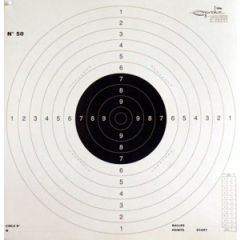 Cible gravolux c0010 - Pistolet 25/50 metres (n°50) format 53x52cm - carton - par 100