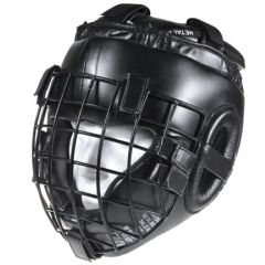 CASQUE DE PROTECTION A GRILLE METAL BOXE - NOIR 