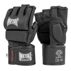 GANTS METAL BOXE DE COMBAT LIBRE - MMA - NOIR MAT
