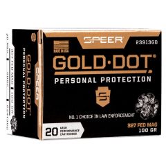 Munitions Speer® C/.327 FED MAG 100gr GDHP AMMO - Boîte de 20